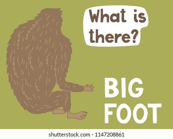 Bigfoot lifeday illustration, vector