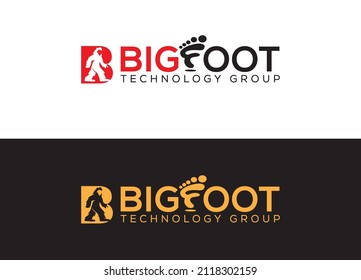 ilustración vectorial de diseño de logotipo bigfoot