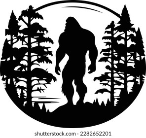 Bigfoot Logo Monochrome Design Style