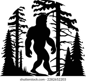 Bigfoot Logo Monochrome Design Style