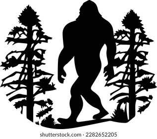 Bigfoot Logo Monochrome Design Style