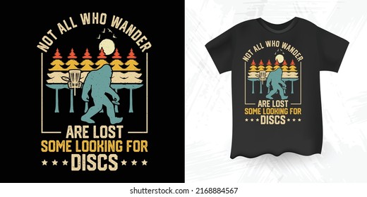 Bigfoot Lover Retro Vintage Disc Golf T-shirt Design