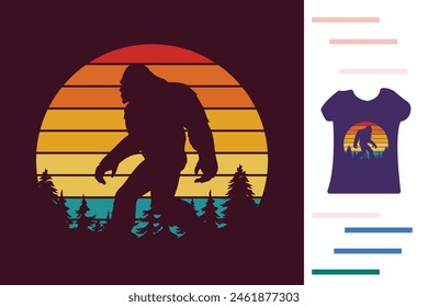 Bigfoot lover t shirt design 