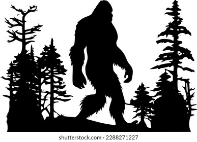 Bigfoot | Minimalist and Simple Silhouette - Vector illustration svg