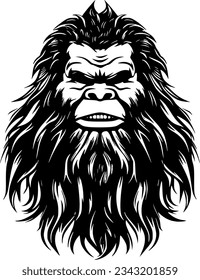 Bigfoot | Minimalist and Simple Silhouette - Vector illustration