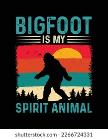 Bigfoot is My Spirit Animal Bigfoot T-shirt design