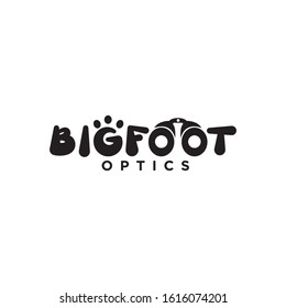 bigfoot optics logo icon designs vector,Vector Icon Style Illustration Concept 