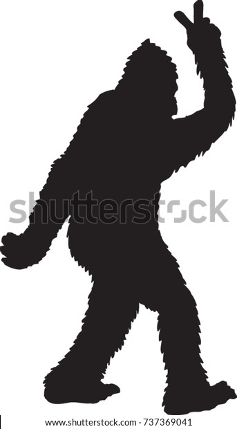 Bigfoot Peace Stock Vector (Royalty Free) 737369041
