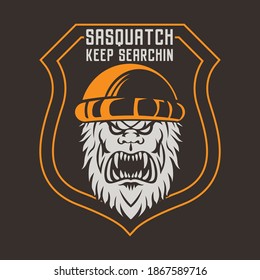 Bigfoot Or Sasquatch Design. Silhouette Symbol Design, Vector