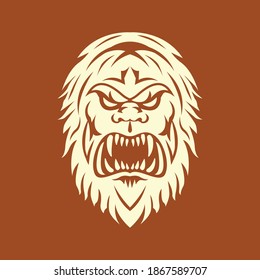 Bigfoot Or Sasquatch, Gorilla Design. Silhouette Symbol Design, Vector