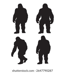 Bigfoot Silhouette, ilustração Bigfoot, ícone Bigfoot Silhouette, ilustração Bigfoot Silhouette