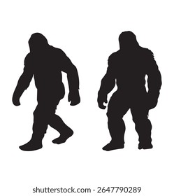 Bigfoot Silhouette, ilustração Bigfoot, ícone Bigfoot Silhouette, ilustração Bigfoot Silhouette