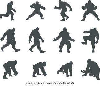 Bigfoot silhouette, Bigfoot SVG,  Yeti Bigfoot, Bigfoot Bundle