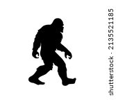 Bigfoot silhouette t shirt design. Vector illustration.