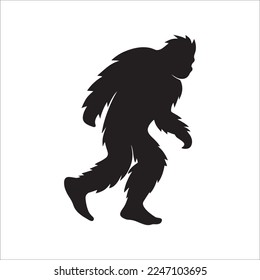 Bigfoot silhouette t shirt design. Vector illustration.