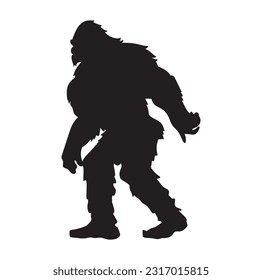 Bigfoot Silhouette t Shirt Design. Vektorgrafik.