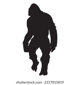 Bigfoot silhouette t shirt design. Vector illustration.