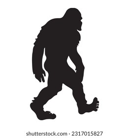 Bigfoot silhouette t shirt design. Vector illustration.