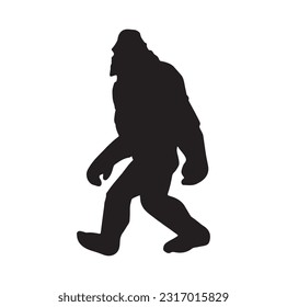 Bigfoot silhouette t shirt design. Vector illustration.