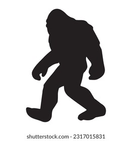 Bigfoot Silhouette t Shirt Design. Vektorgrafik.