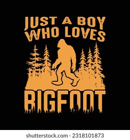 Bigfoot silhouette t shirt design. Vector illustration.