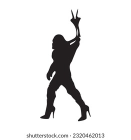 Bigfoot silhouette t shirt design. Vector illustration.