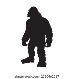 Bigfoot silhouette t shirt design. Vector illustration.