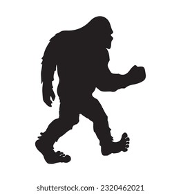 Bigfoot silhouette t shirt design. Vector illustration.