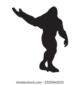 Bigfoot silhouette t shirt design. Vector illustration.