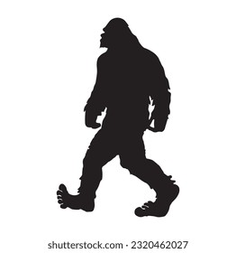 Bigfoot silhouette t shirt design. Vector illustration.