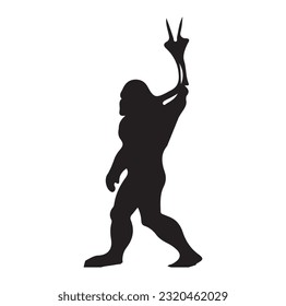 Bigfoot silhouette t shirt design. Vector illustration.