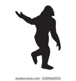 Bigfoot silhouette t shirt design. Vector illustration.