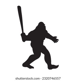 Bigfoot silhouette t shirt design. Vector illustration.