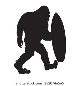 Bigfoot silhouette t shirt design. Vector illustration.