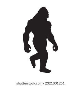 Bigfoot silhouette t shirt design. Vector illustration.