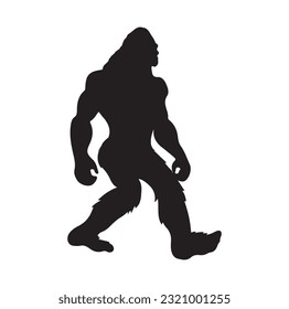 Bigfoot silhouette t shirt design. Vector illustration.