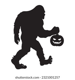 Bigfoot silhouette t shirt design. Vector illustration.