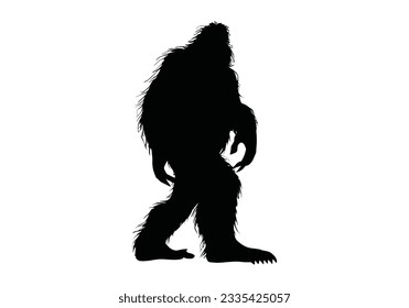 Bigfoot silhouette t shirt design. vector