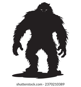 Bigfoot silhouette t shirt design. Vector illustration.