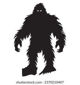 Bigfoot silhouette t shirt design. Vector illustration.