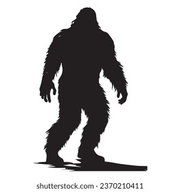 Bigfoot silhouette t shirt design. Vector illustration.