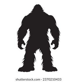 Bigfoot silhouette t shirt design. Vector illustration.