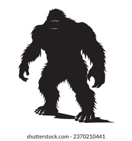 Bigfoot silhouette t shirt design. Vector illustration.