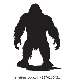 Bigfoot silhouette t shirt design. Vector illustration.