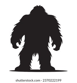 Bigfoot silhouette t shirt design. Vector illustration.