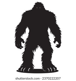 Bigfoot silhouette t shirt design. Vector illustration.