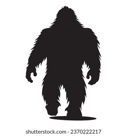 Bigfoot silhouette t shirt design. Vector illustration.