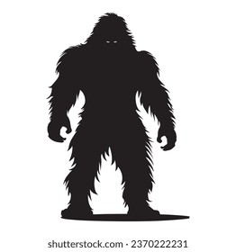 Bigfoot silhouette t shirt design. Vector illustration.