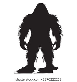 Bigfoot silhouette t shirt design. Vector illustration.