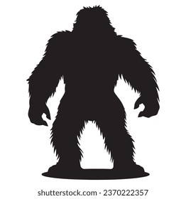 Bigfoot silhouette t shirt design. Vector illustration.